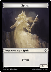 Spirit // Phyrexian Germ Double-Sided Token [Murders at Karlov Manor Commander Tokens] | Shuffle n Cut Hobbies & Games