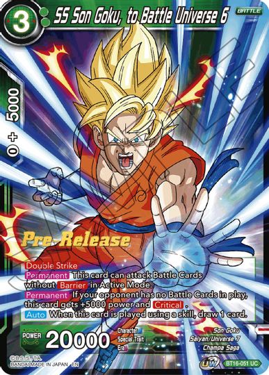 SS Son Goku, to Battle Universe 6 (BT16-051) [Realm of the Gods Prerelease Promos] | Shuffle n Cut Hobbies & Games