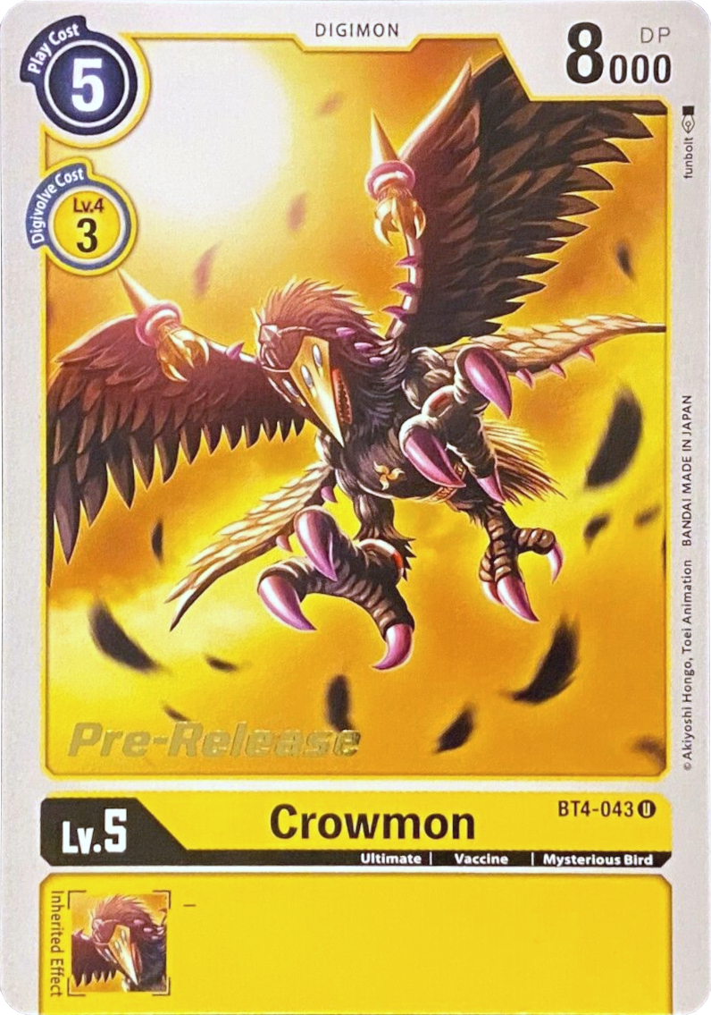 Crowmon [BT4-043] [Great Legend Pre-Release Promos] | Shuffle n Cut Hobbies & Games