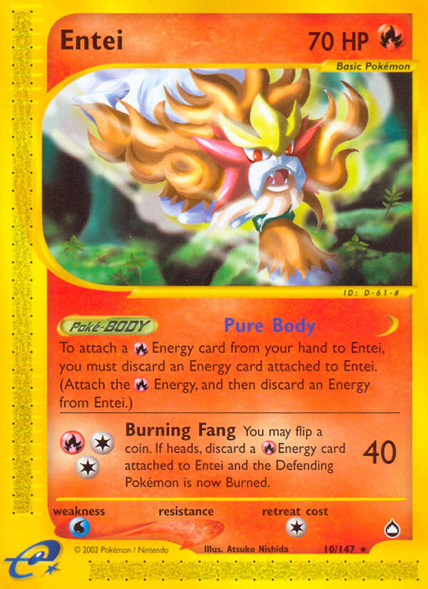 Entei (10/147) [Aquapolis] | Shuffle n Cut Hobbies & Games