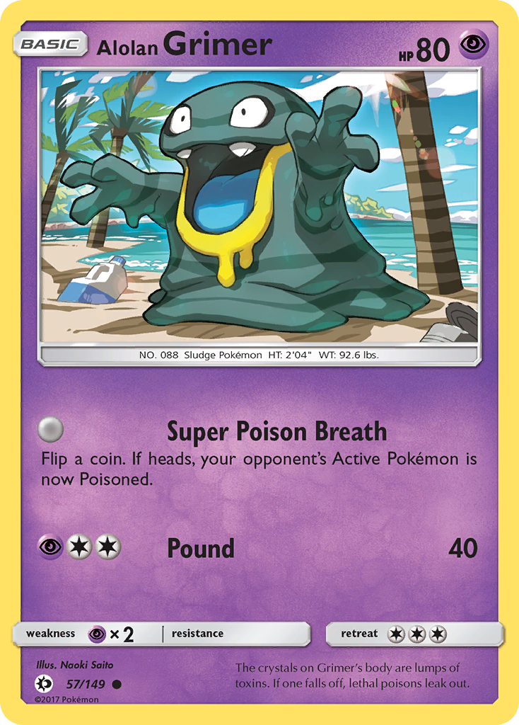 Alolan Grimer (57/149) [Sun & Moon: Base Set] | Shuffle n Cut Hobbies & Games