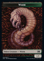 Worm // Aven Initiate Double-Sided Token [Double Masters 2022 Tokens] | Shuffle n Cut Hobbies & Games