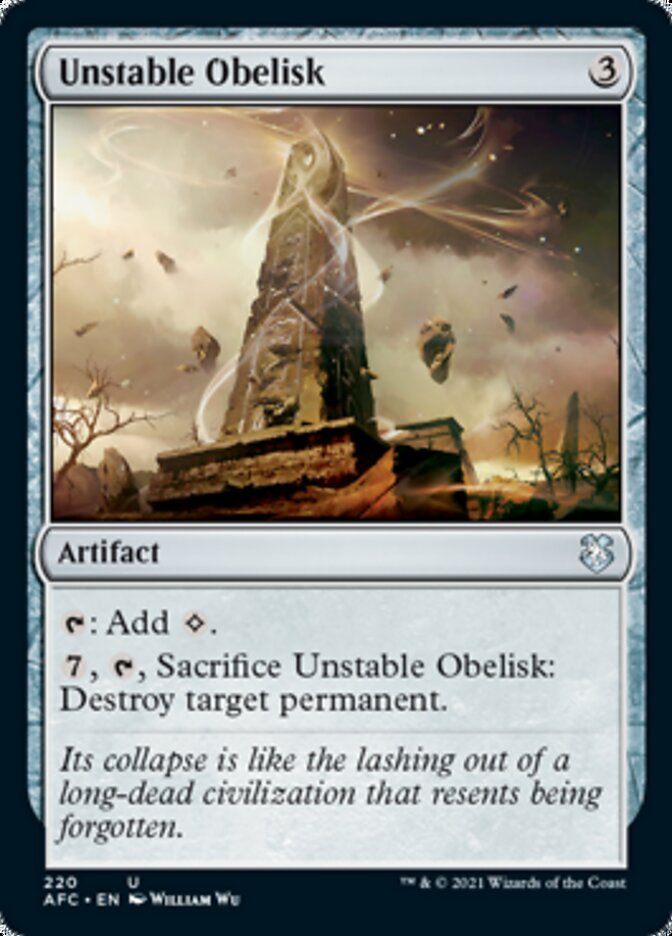 Unstable Obelisk [Dungeons & Dragons: Adventures in the Forgotten Realms Commander] | Shuffle n Cut Hobbies & Games