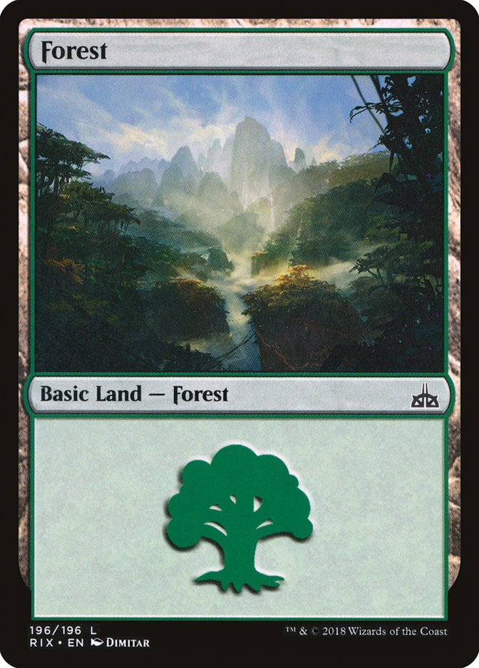 Forest (196) [Rivals of Ixalan] | Shuffle n Cut Hobbies & Games