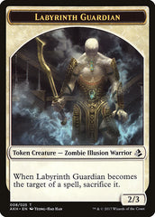 Warrior // Labyrinth Guardian Double-Sided Token [Amonkhet Tokens] | Shuffle n Cut Hobbies & Games