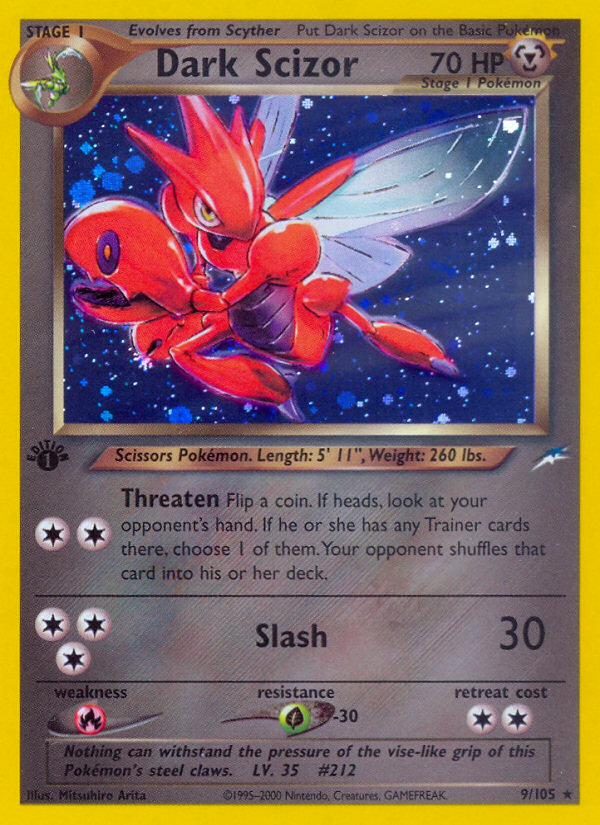 Dark Scizor (9/105) [Neo Destiny 1st Edition] | Shuffle n Cut Hobbies & Games