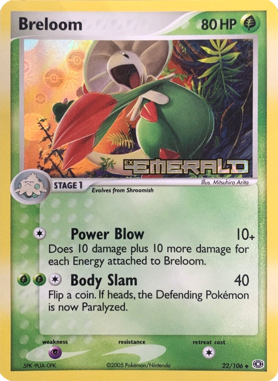 Breloom (22/106) (Stamped) [EX: Emerald] | Shuffle n Cut Hobbies & Games