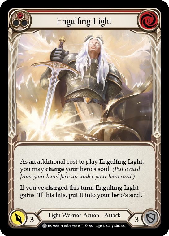 Engulfing Light (Red) (Rainbow Foil) [MON048-RF] 1st Edition Rainbow Foil | Shuffle n Cut Hobbies & Games