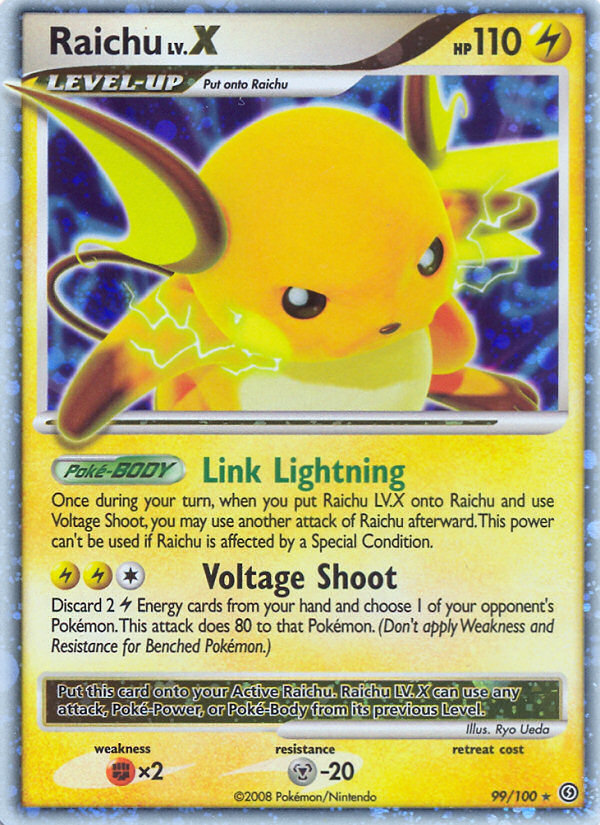 Raichu LV.X (99/100) [Diamond & Pearl: Stormfront] | Shuffle n Cut Hobbies & Games