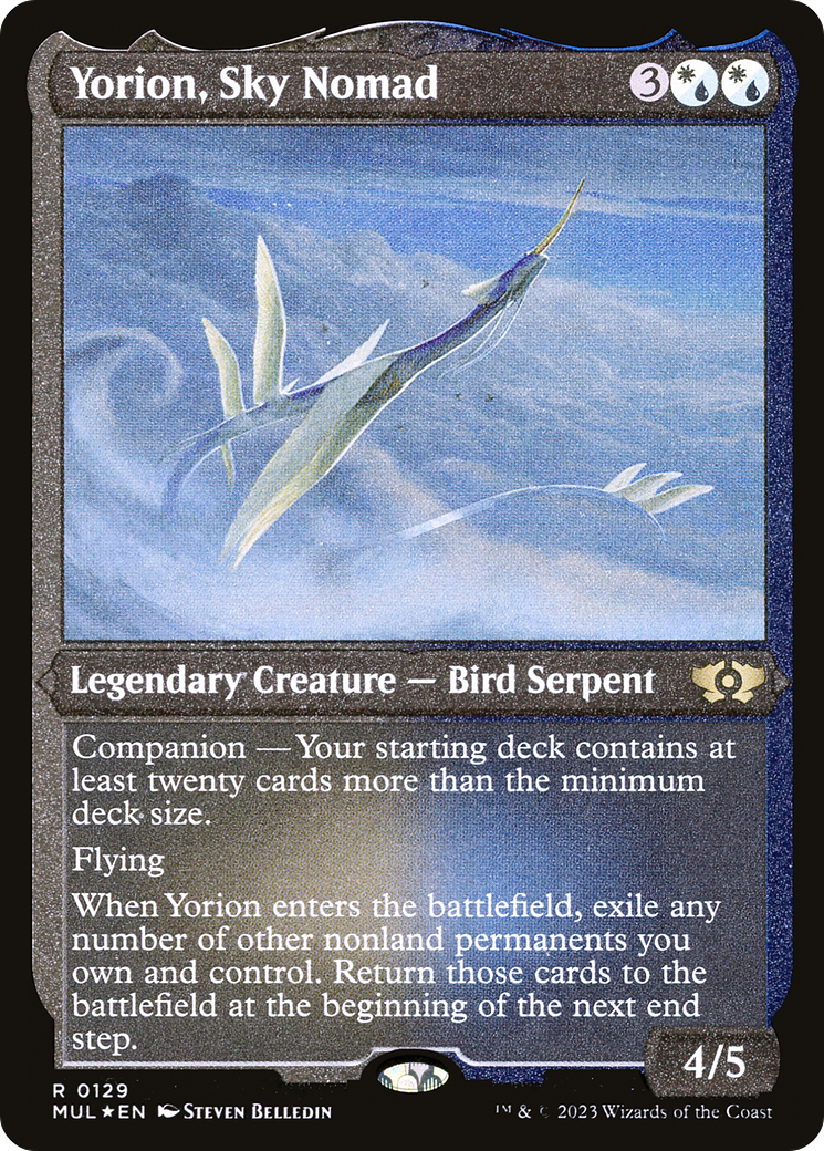 Yorion, Sky Nomad (Foil Etched) [Multiverse Legends] | Shuffle n Cut Hobbies & Games