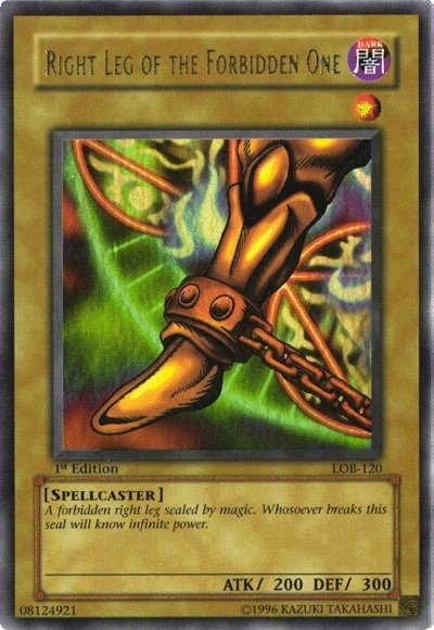 Right Leg of the Forbidden One [LOB-120] Ultra Rare | Shuffle n Cut Hobbies & Games