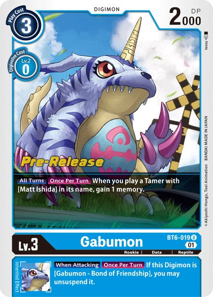 Gabumon [BT6-019] [Double Diamond Pre-Release Cards] | Shuffle n Cut Hobbies & Games