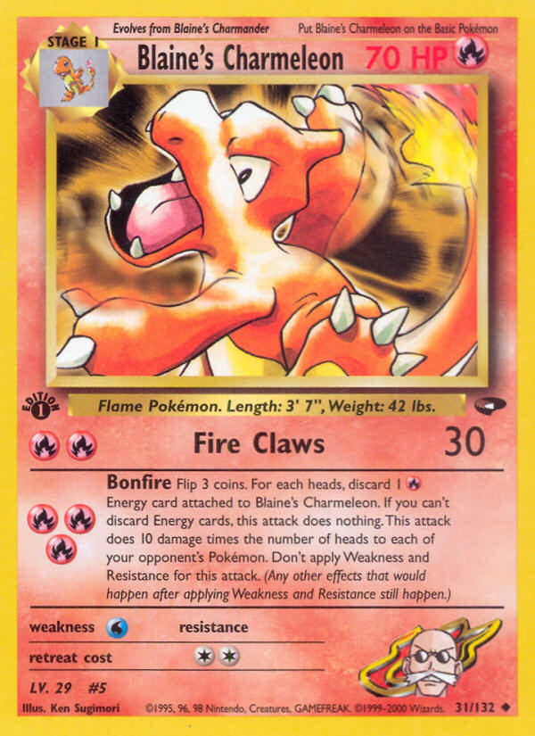 Blaine's Charmeleon (31/132) [Gym Challenge 1st Edition] | Shuffle n Cut Hobbies & Games