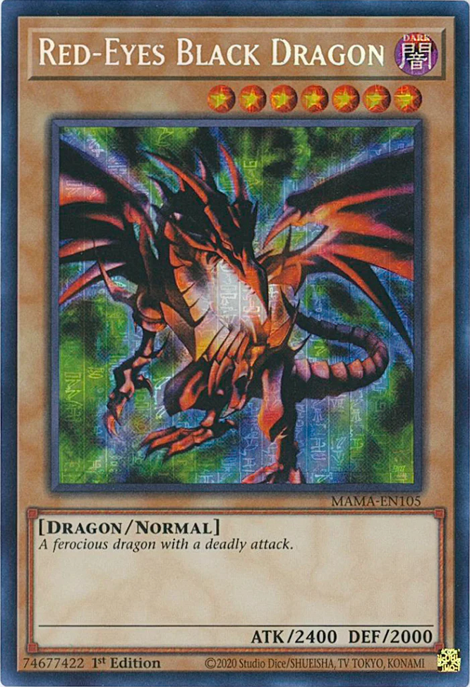 Red-Eyes Black Dragon [MAMA-EN105] Secret Pharaoh's Rare | Shuffle n Cut Hobbies & Games