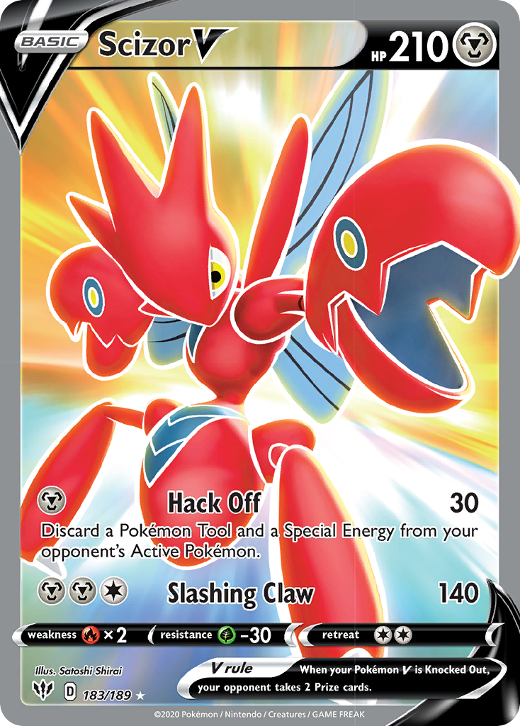 Scizor V (183/189) [Sword & Shield: Darkness Ablaze] | Shuffle n Cut Hobbies & Games