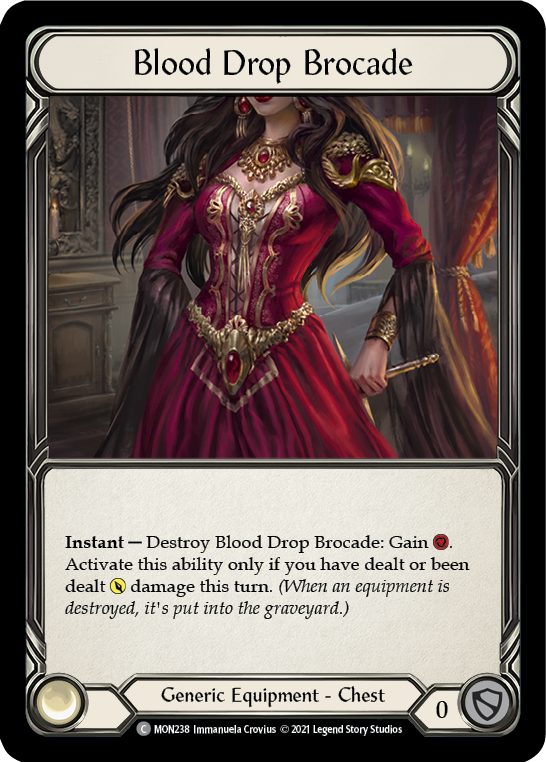 Blood Drop Brocade (Cold Foil) [MON238-CF] 1st Edition Cold Foil | Shuffle n Cut Hobbies & Games