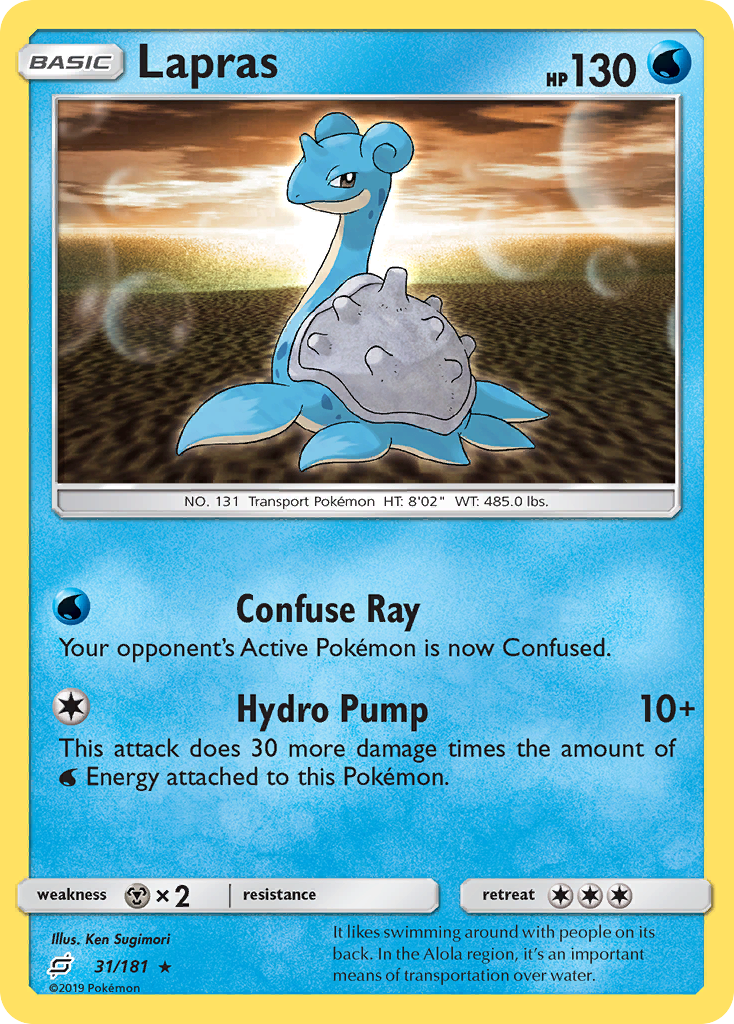 Lapras (31/181) [Sun & Moon: Team Up] | Shuffle n Cut Hobbies & Games