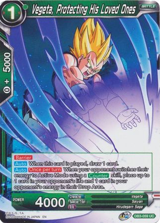 Vegeta, Protecting His Loved Ones [DB3-059] | Shuffle n Cut Hobbies & Games