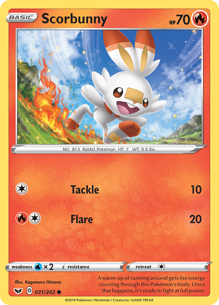 Scorbunny (031/202) [Sword & Shield: Base Set] | Shuffle n Cut Hobbies & Games