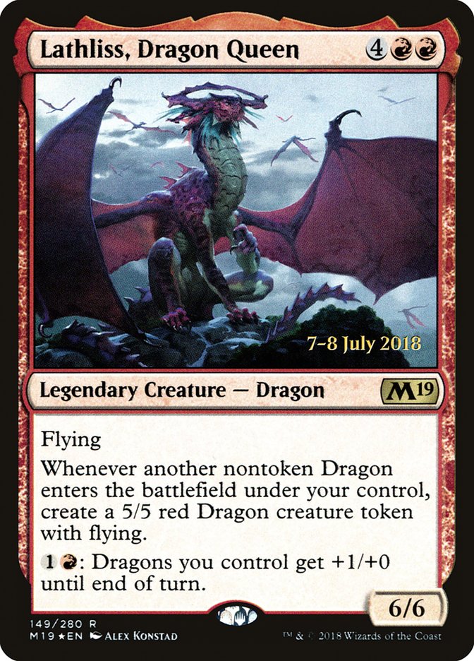 Lathliss, Dragon Queen [Core Set 2019 Prerelease Promos] | Shuffle n Cut Hobbies & Games