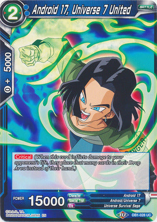 Android 17, Universe 7 United (DB1-028) [Dragon Brawl] | Shuffle n Cut Hobbies & Games