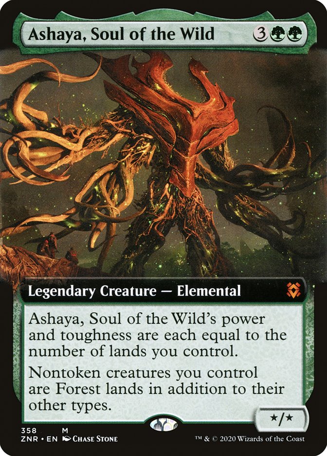 Ashaya, Soul of the Wild (Extended Art) [Zendikar Rising] | Shuffle n Cut Hobbies & Games