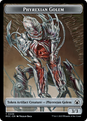 Phyrexian Golem // Construct Double-Sided Token [March of the Machine Commander Tokens] | Shuffle n Cut Hobbies & Games