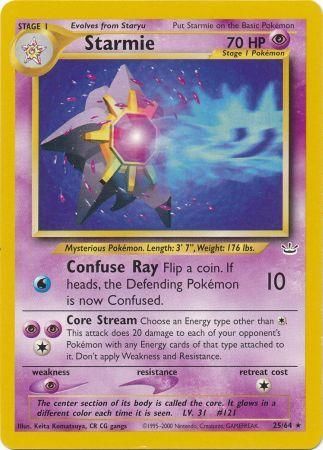 Starmie (25/64) [Neo Revelation Unlimited] | Shuffle n Cut Hobbies & Games