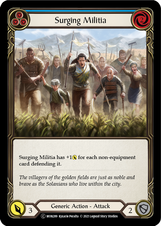 Surging Militia (Blue) [U-MON289] Unlimited Edition Normal | Shuffle n Cut Hobbies & Games