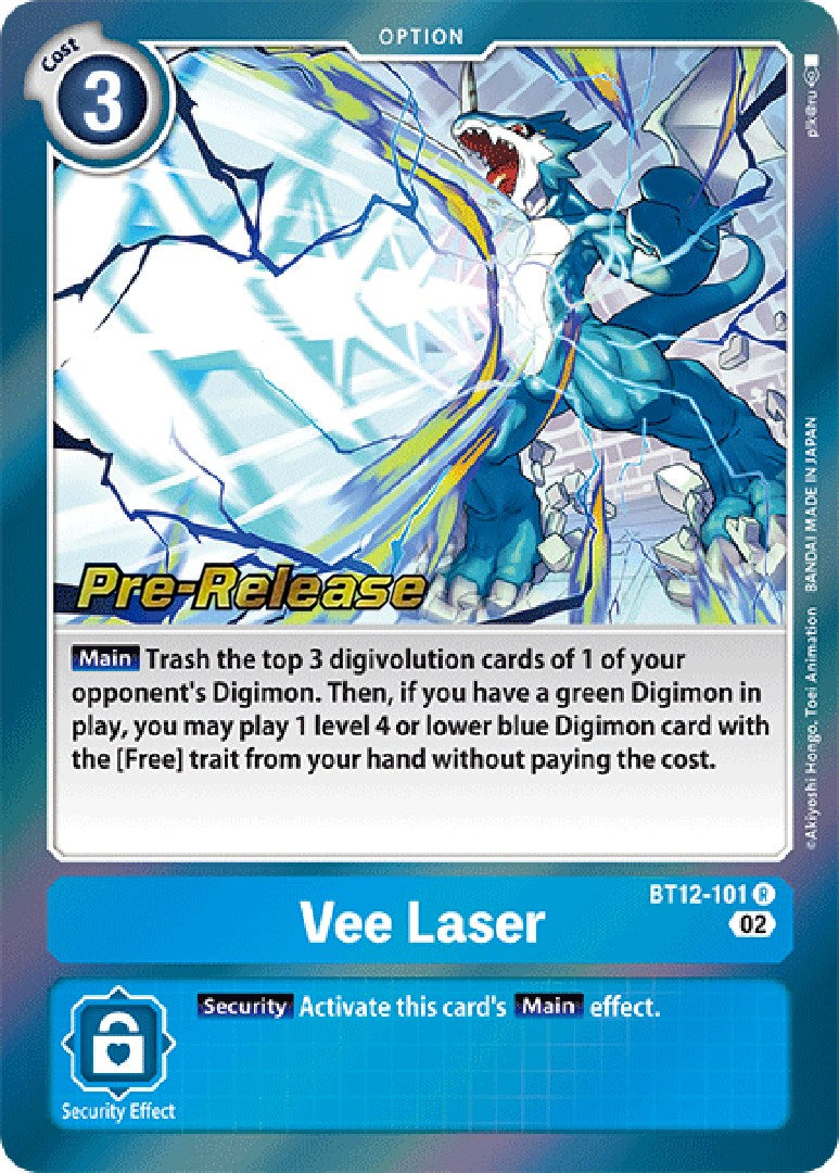 Vee Laser [BT12-101] [Across Time Pre-Release Cards] | Shuffle n Cut Hobbies & Games