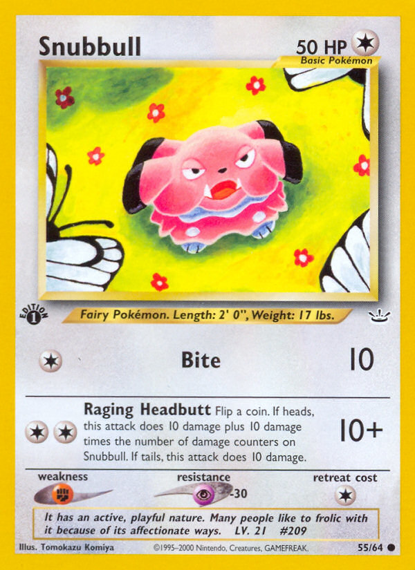 Snubbull (55/64) [Neo Revelation 1st Edition] | Shuffle n Cut Hobbies & Games