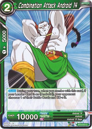 Combination Attack Android 14 [BT3-072] | Shuffle n Cut Hobbies & Games