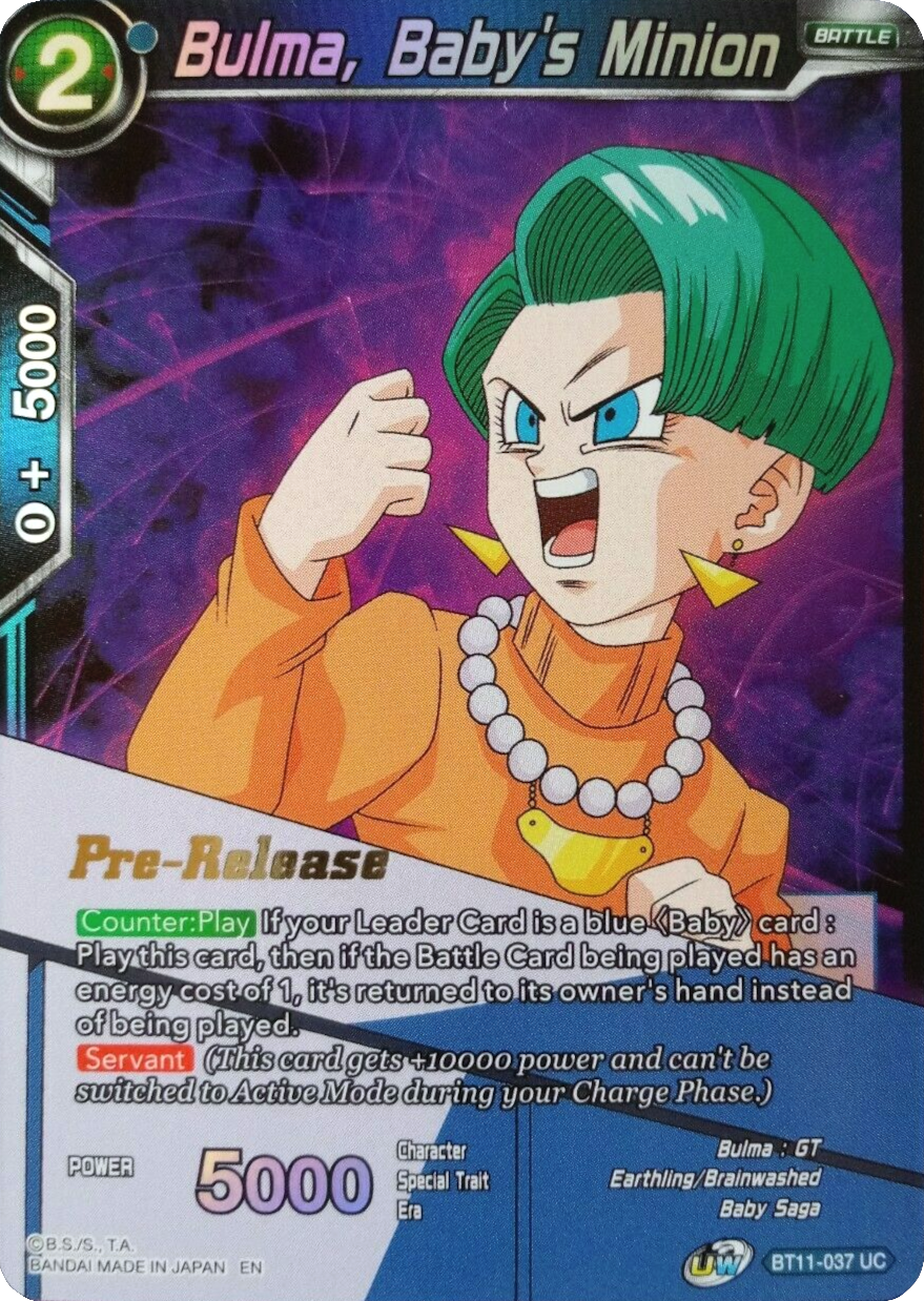 Bulma, Baby's Minion (BT11-037) [Vermilion Bloodline Prerelease Promos] | Shuffle n Cut Hobbies & Games