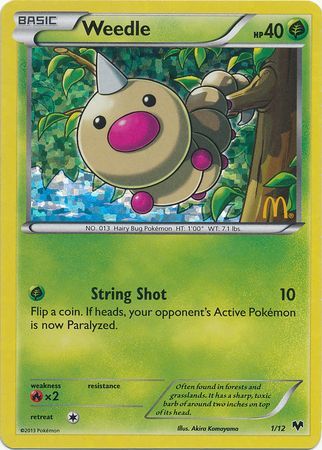 Weedle (1/12) [McDonald's Promos: 2014 Collection] | Shuffle n Cut Hobbies & Games