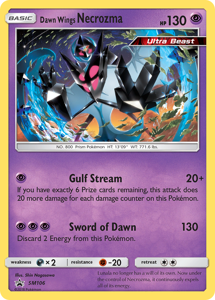 Dawn Wings Necrozma (SM106) [Sun & Moon: Black Star Promos] | Shuffle n Cut Hobbies & Games