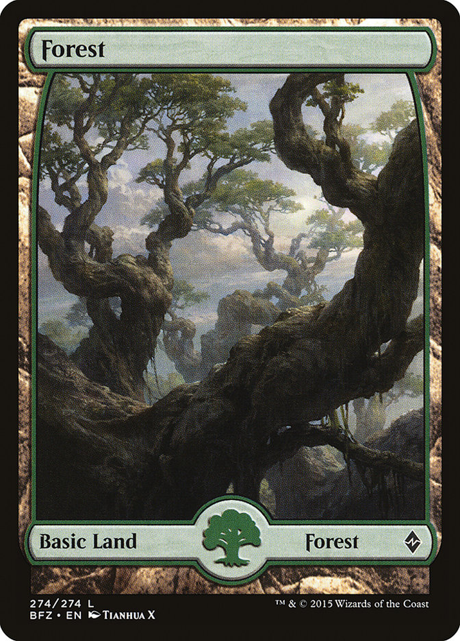 Forest (274) (Full Art) [Battle for Zendikar] | Shuffle n Cut Hobbies & Games