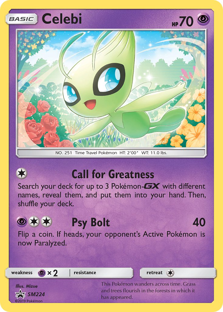 Celebi (SM224) [Sun & Moon: Black Star Promos] | Shuffle n Cut Hobbies & Games