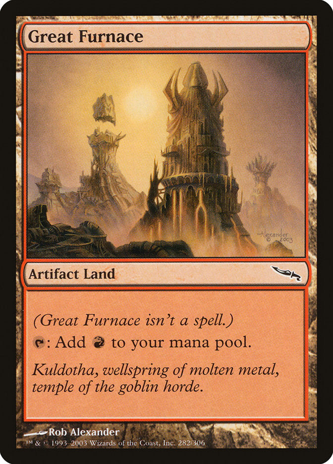 Great Furnace [Mirrodin] | Shuffle n Cut Hobbies & Games