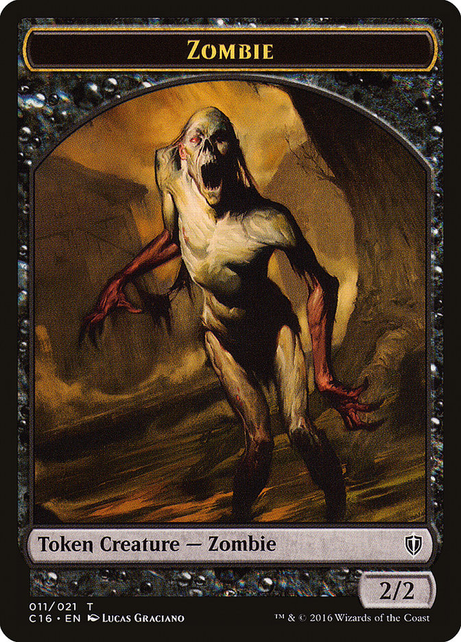 Elf Warrior // Zombie Double-Sided Token [Commander 2016 Tokens] | Shuffle n Cut Hobbies & Games