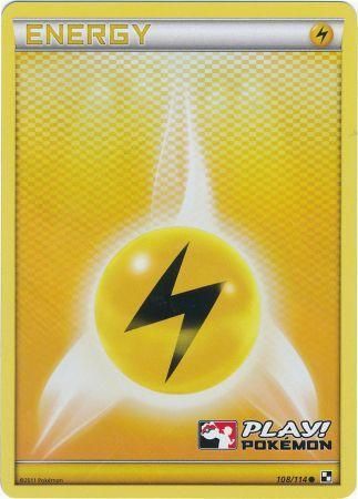 Lightning Energy (108/114) (Play Pokemon Promo) [Black & White: Base Set] | Shuffle n Cut Hobbies & Games