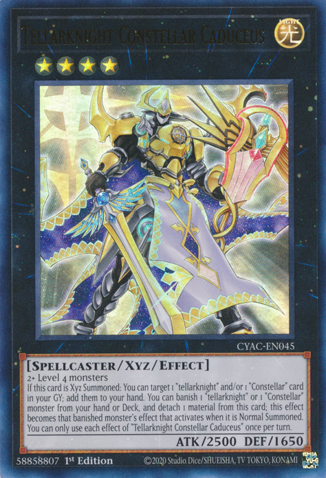 Tellarknight Constellar Caduceus [CYAC-EN045] Ultra Rare | Shuffle n Cut Hobbies & Games