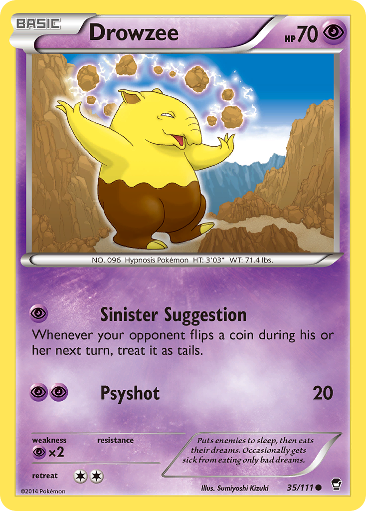 Drowzee (35/111) [XY: Furious Fists] | Shuffle n Cut Hobbies & Games