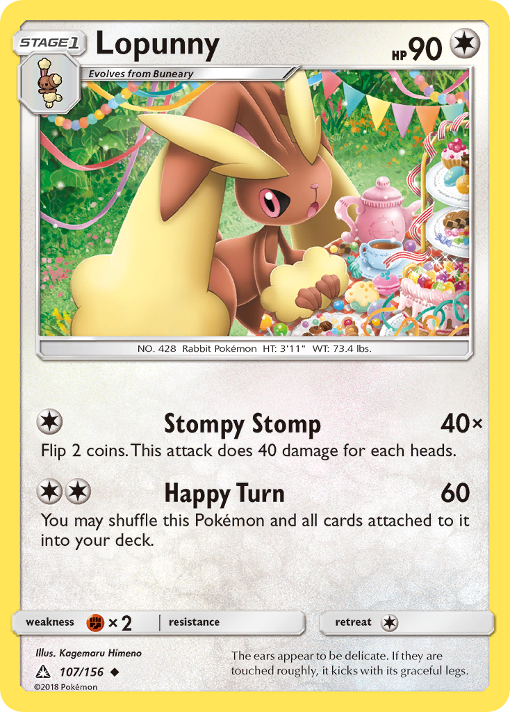 Lopunny (107/156) [Sun & Moon: Ultra Prism] | Shuffle n Cut Hobbies & Games