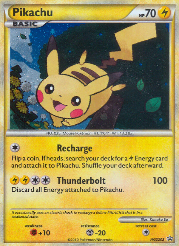 Pikachu (HGSS03) [HeartGold & SoulSilver: Black Star Promos] | Shuffle n Cut Hobbies & Games