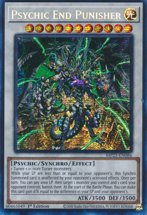 Psychic End Punisher [MP23-EN086] Prismatic Secret Rare | Shuffle n Cut Hobbies & Games