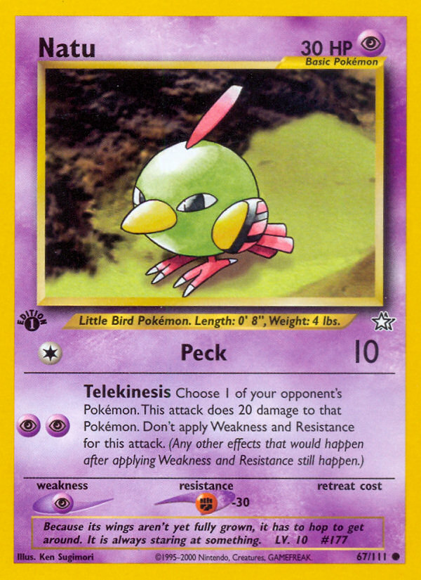 Natu (67/111) [Neo Genesis 1st Edition] | Shuffle n Cut Hobbies & Games