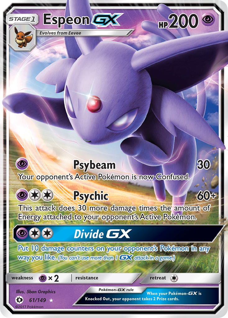 Espeon GX (61/149) [Sun & Moon: Base Set] | Shuffle n Cut Hobbies & Games