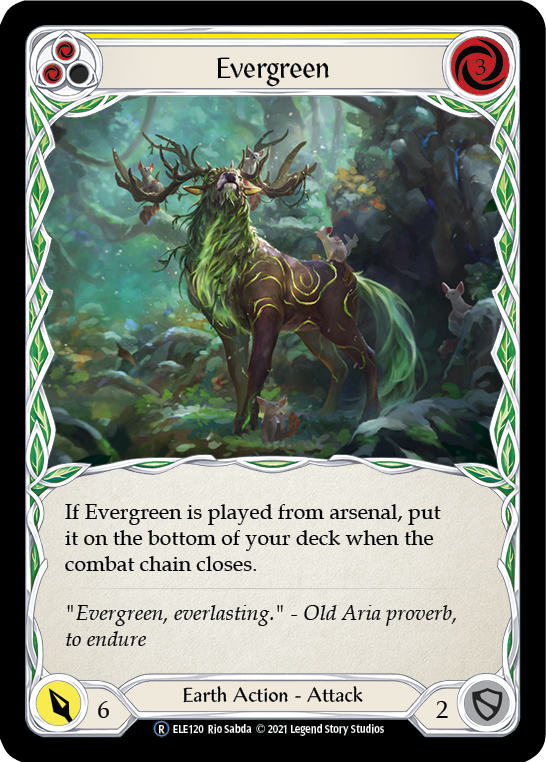 Evergreen (Yellow) [U-ELE120] Unlimited Rainbow Foil | Shuffle n Cut Hobbies & Games