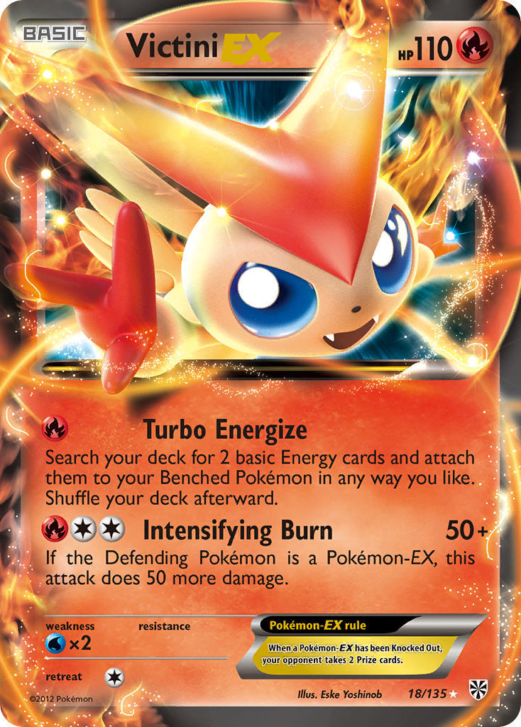 Victini EX (18/135) [Black & White: Plasma Storm] | Shuffle n Cut Hobbies & Games