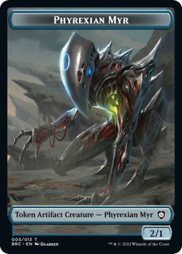 Scrap // Phyrexian Myr Double-Sided Token [The Brothers' War Commander Tokens] | Shuffle n Cut Hobbies & Games